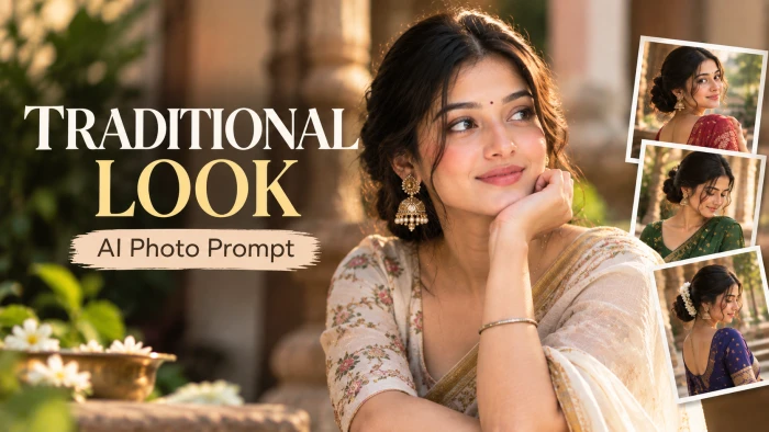 20+ AI Prompts for Traditional Look for Girl (Copy & Paste)
