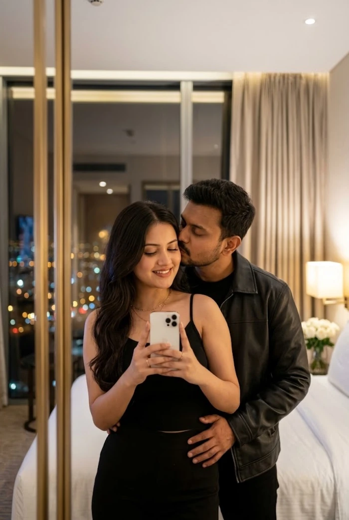A Kiss Above the City Portrait sample