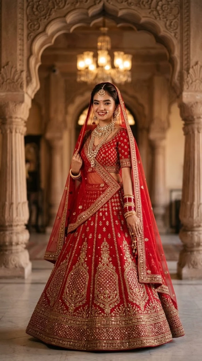 A Royal Indian Bridal Portrait sample