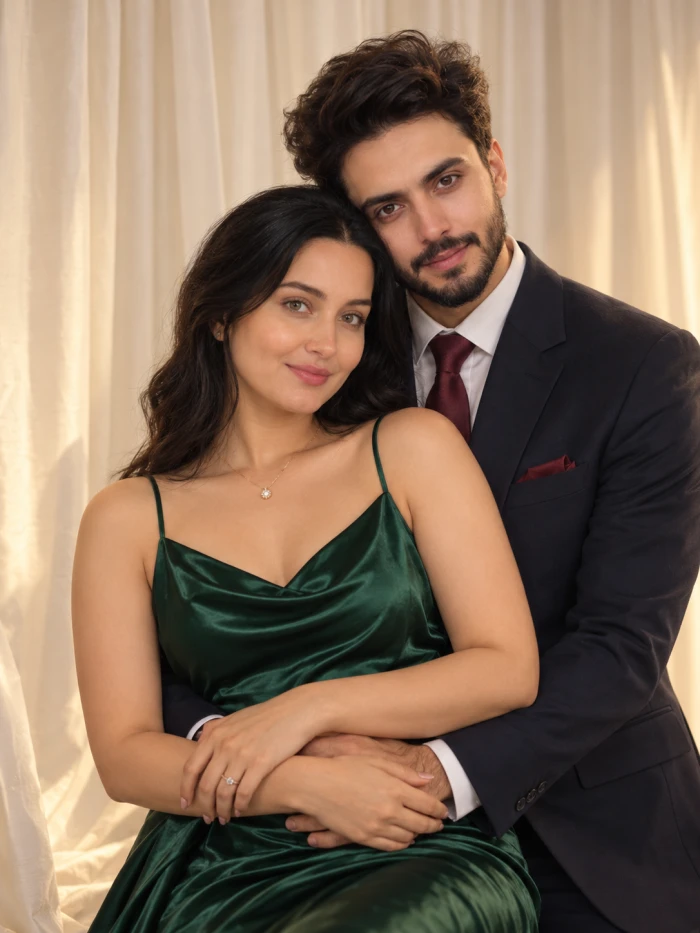 Classy Couple Studio Photoshoot Look sample