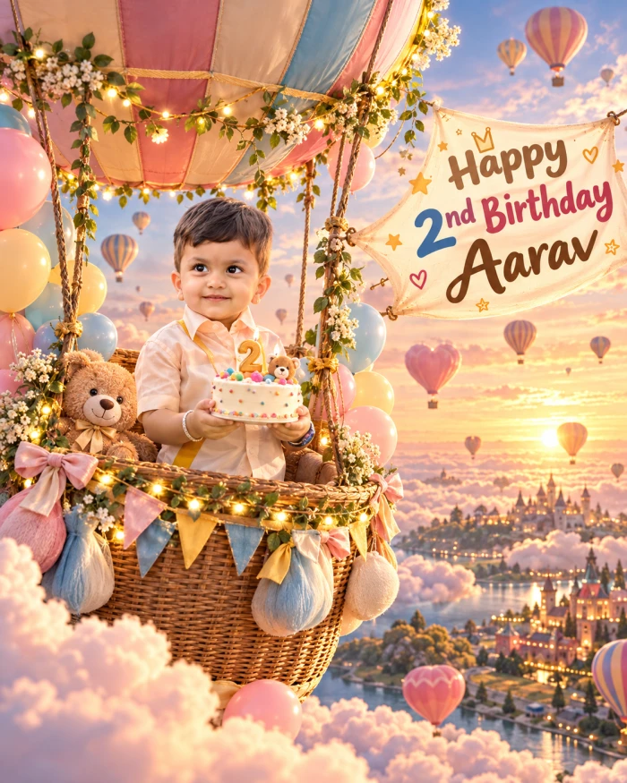 Dreamy Hot Air Balloon Birthday Adventure