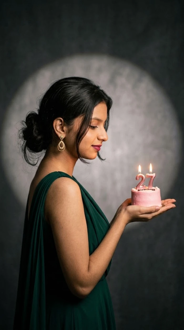 Emerald Green Dress Birthday Look sample