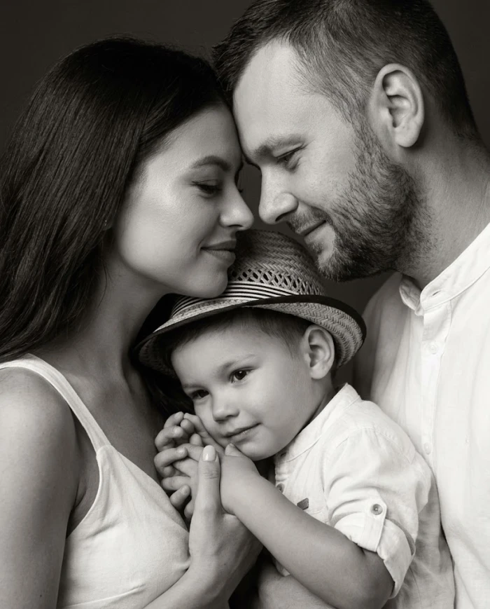 Fine Art Black and White Family Moment sample