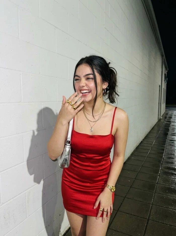 Flash-lit night-out portrait sample