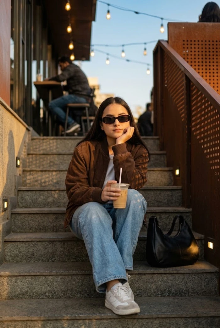 Golden Hour Cafe Street Style sample