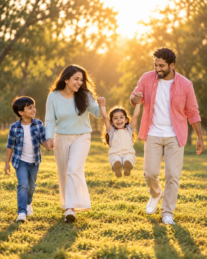 Golden Hour Family Park Look sample