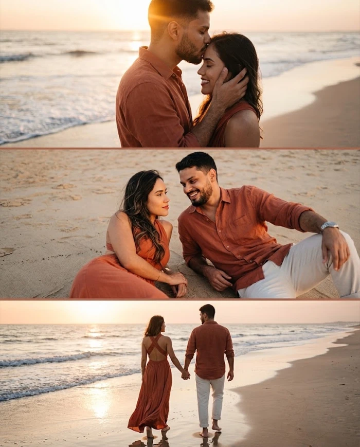 Golden Hour Seaside Romance Look