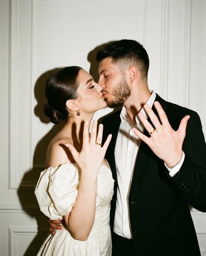 Just Married Couple Portrait sample