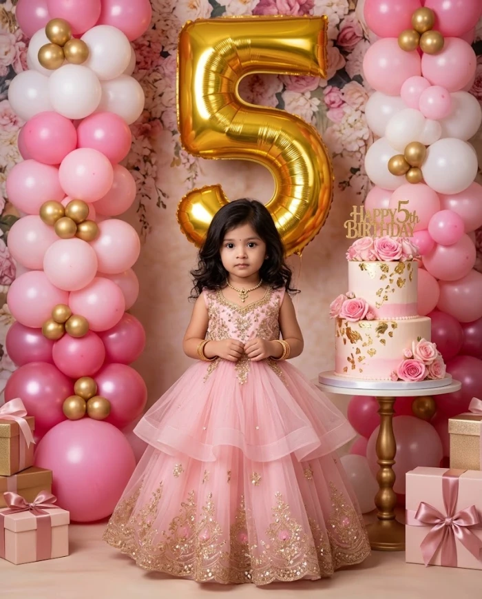 Luxury Pink & Gold Birthday Celebration sample