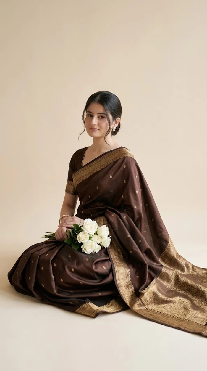 Minimal Elegance in Brown and Gold sample