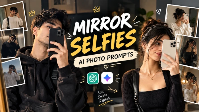 Mirror Selfie AI Photo Editing Prompt: 20+ Viral Ideas