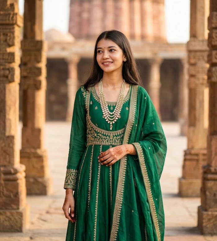 Qutub Minar Traditional Fashion Portrait sample