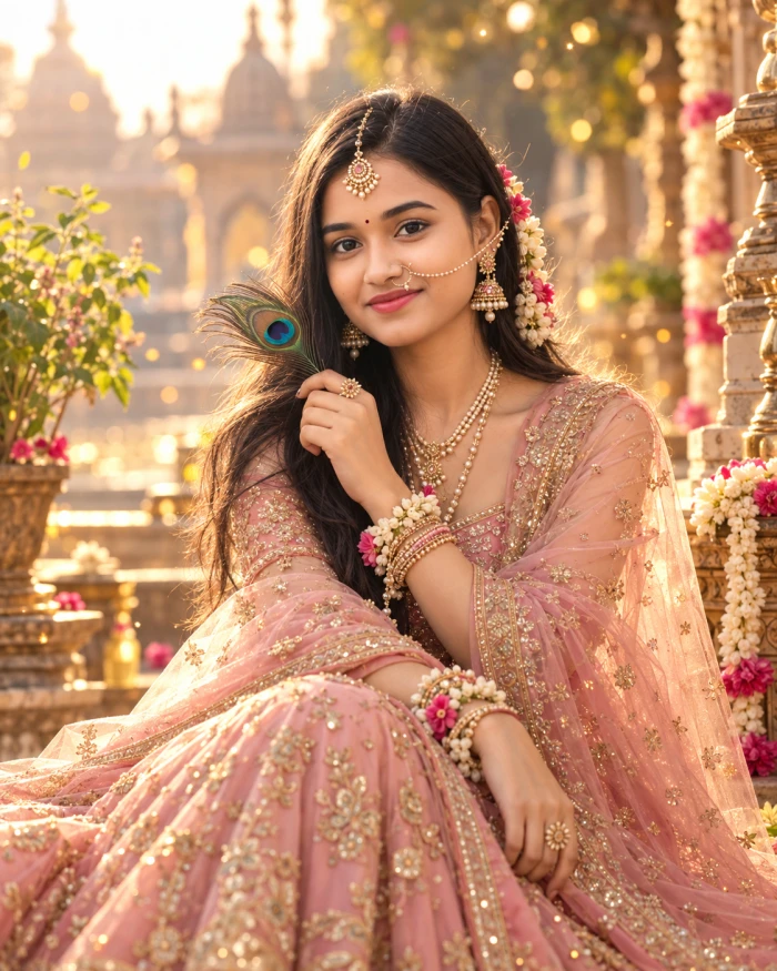 Radha Rani in Vrindavan Glow Look sample