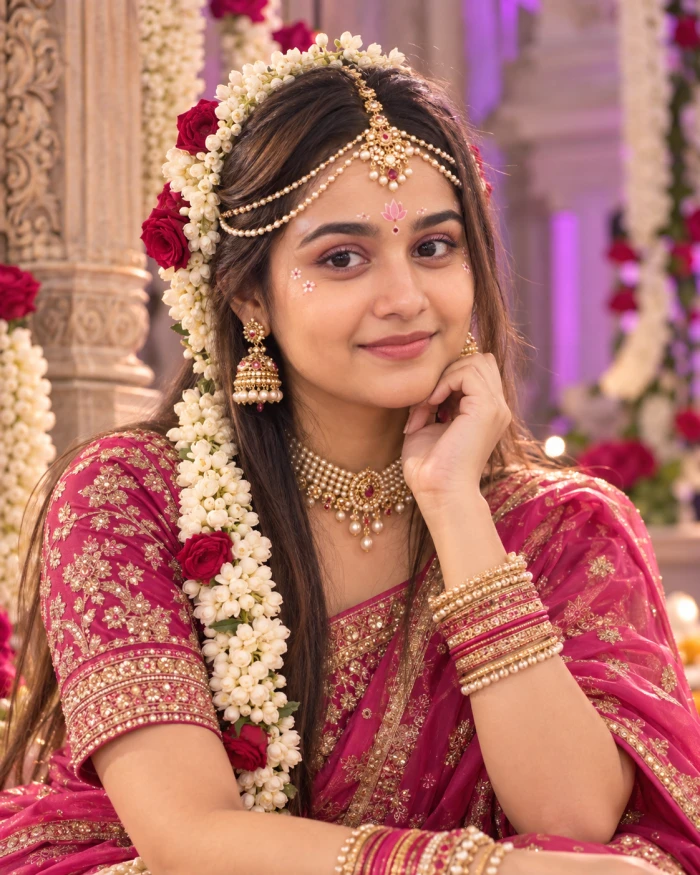 Radha Rani’s Divine Pink Portrait sample