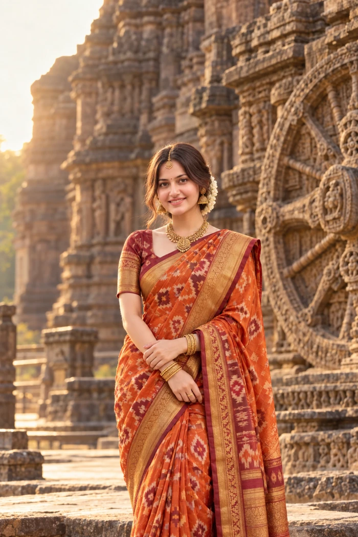 Sambalpuri Saree Konark Portrait sample