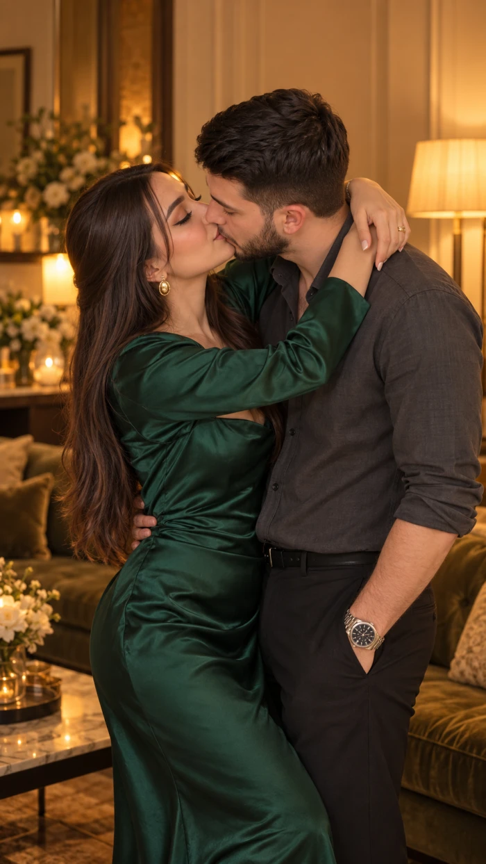 Soft-Lit Evening Couple Moment sample