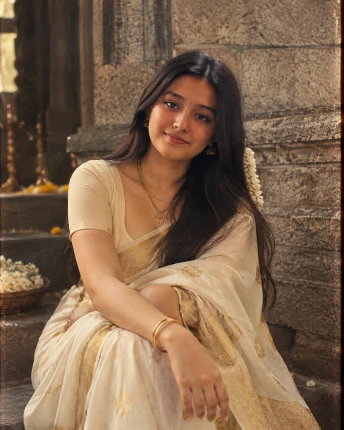 The Vintage Saree Portrait sample