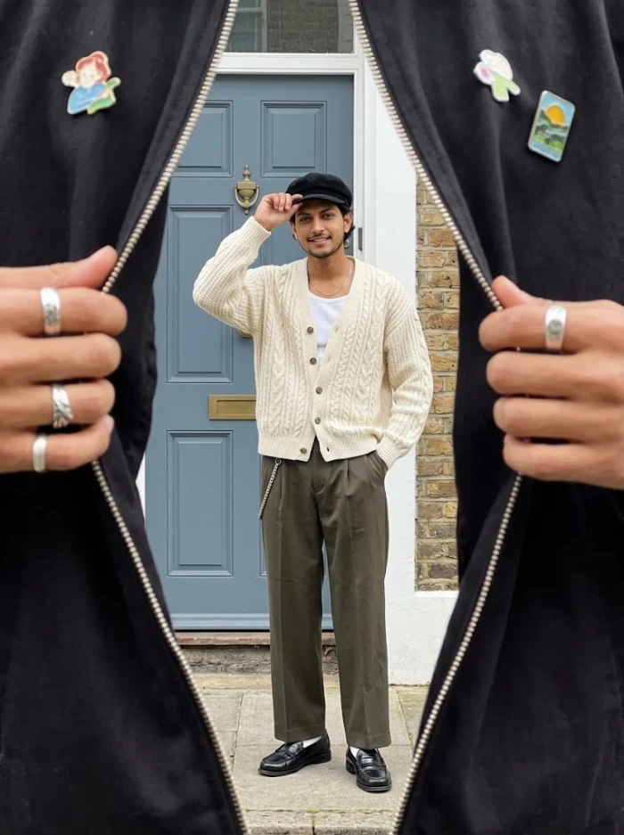 The Zipper Frame Street Style Look sample