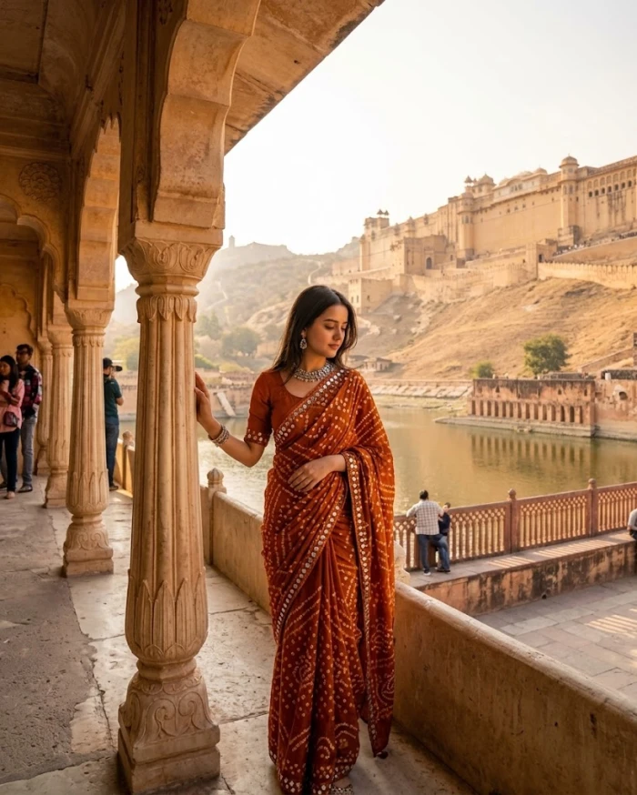 Vintage Rajasthan Saree Portrait sample